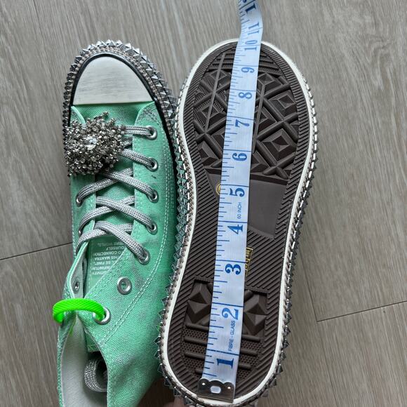 Nan-ku x Free People Cruise Studded Hi-Top Sneakers sz40 US 10 Spring Mint Green - Picture 11 of 14